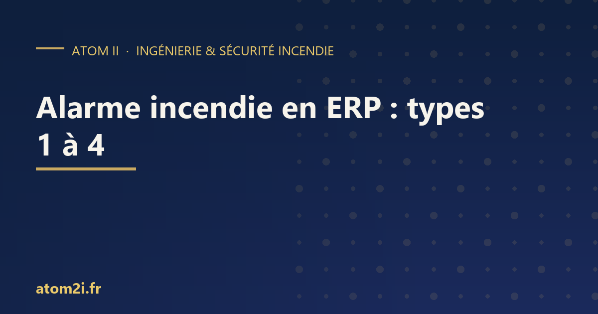 Alarme incendie en ERP : types 1 à 4, quel équipement pour quel établissement ?