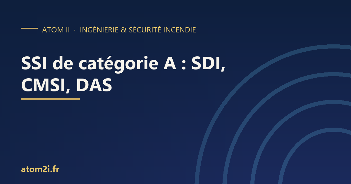 SSI de catégorie A : SDI, CMSI, DAS — comprendre l&rsquo;architecture