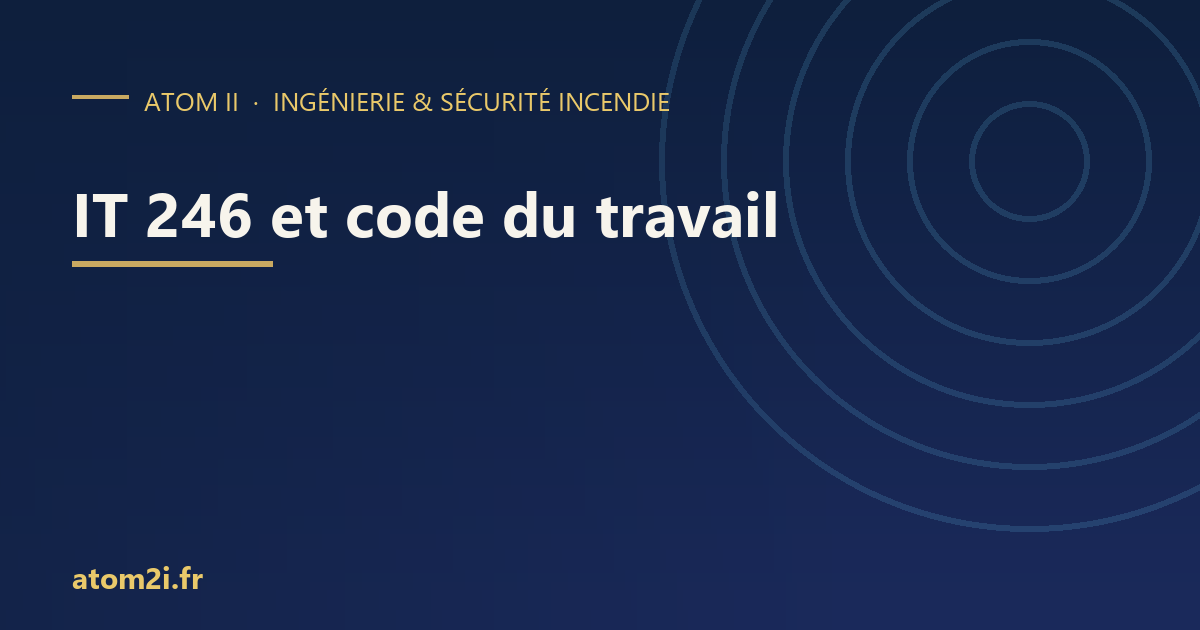 IT 246 et code du travail : quel désenfumage pour les locaux de travail ?