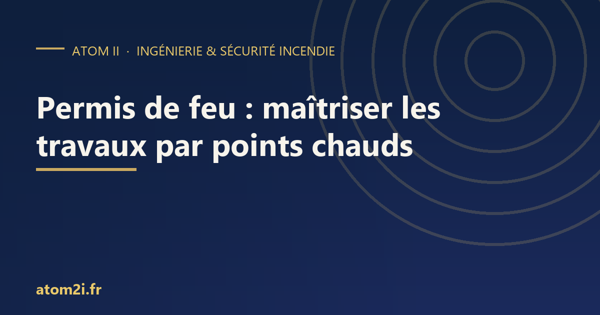 Permis de feu : encadrer les travaux par points chauds en ERP et IGH